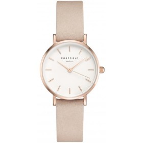 Montre Rosefield beige et blanche pour femme