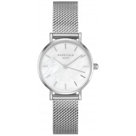 Montre Rosefield argentée et blanche pour femme