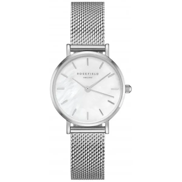 Montre Rosefield argentée et blanche pour femme