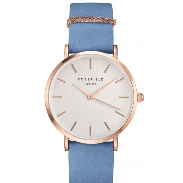 Montre Rosefield bleue et blanche pour femme