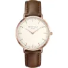 Montre Rosefield marron et blanche pour femme