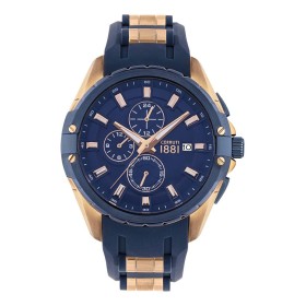 Montre Cerruti 1881 bleue et dorée Homme