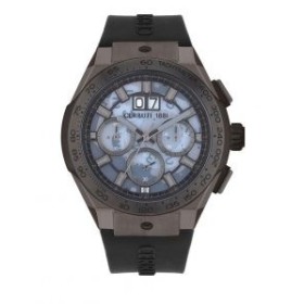 Montre Cerruti homme avec bracelet en cuir bleu et cadran bleu.