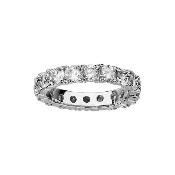 BAGUE ARGENT RHODIE ALLIANCE AMERICAINE OXYDES BLANCS SERTIS, bague femme, 066350