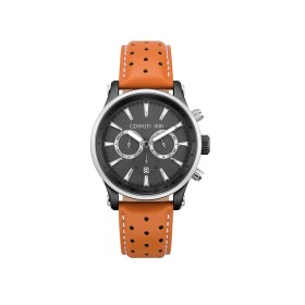 Montre Cerruti 1881 en cuir marron et noire Homme
