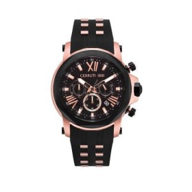Montre Cerruti 1881 en silicone noire et rose Homme