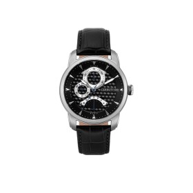 Montre Cerruti 1881 en cuir noire et grise Homme