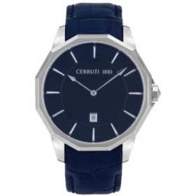 Montre Cerruti 1881 en cuir bleue et grise Homme