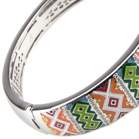 Bracelet Una Storia - Bracelet jonc rigide argent/email multicouleurs jo 121159