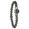 Bracelet Jourdan Homme - Acier et hematite marron/bleu