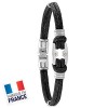 Bracelet Jourdan Homme - Noir or et Acier