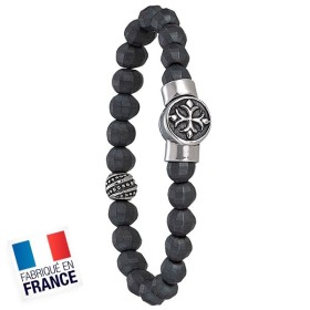 Bracelet Jourdan Homme - Acier et hematite noir