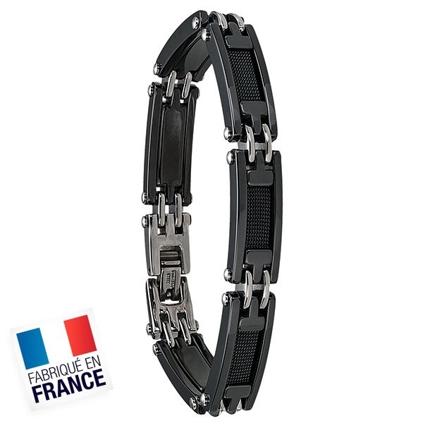 Bracelet Jourdan Homme - Acier et céramique noir