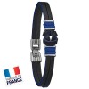 Bracelet Jourdan Homme - Acier et cuir bleu