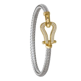 Bracelet Jourdan Lyre argent bicolore avec Oxyde de zirconium