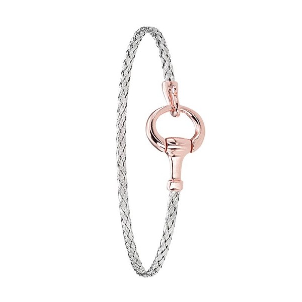 Bracelet Jourdan Harpe en argent bicolore rose