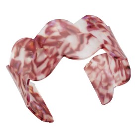 Accessoire bracelet Jourdan Jiji en acétate blanc rouge