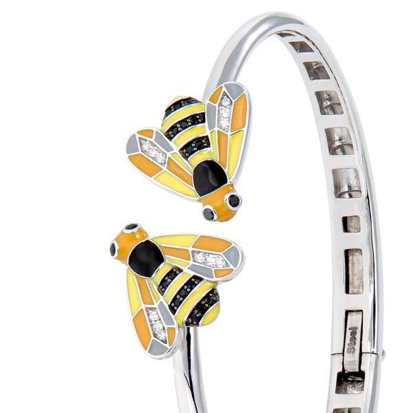 Bracelet jonc abeille rigide - Una Storia