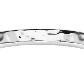 Alliance argent rhodié - Style alliance fine martelée - 2mm
