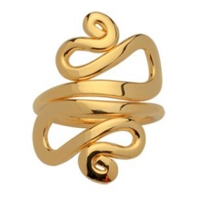 BAGUE PLAQUE OR