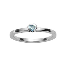 BAGUE ARGENT COEUR BLEU 063542C
