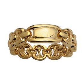 BAGUE GRAIN DE CAFE PLAQUE OR
