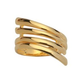 BAGUE ENROULEE 4 RANGS PLAQUE OR