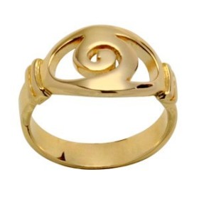 BAGUE PLAQUE OR SPIRALE