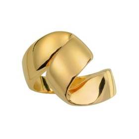 BAGUE PLAQUE OR TORSADE