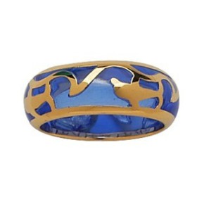 ALLIANCE PLAQUE OR ET RESINE BLEU FONCE