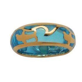 ALLIANCE PLAQUE OR ET RESINE BLEU