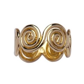 BAGUE 6 SPIRALES PLAQUE OR