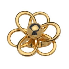 BAGUE FLEUR DECOUPEE PLAQUE OR