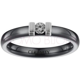 Bague Céramique Noire - Lisse