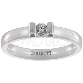 Bague Céramique Blanche - Lisse