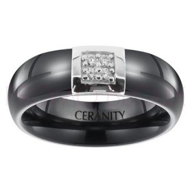 Bague Céramique Noire - Lisse