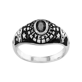CHEVALIERE ARGENT PETITE UNIVERSITAIRE TETE AIGLE PIERRE NOIRE 065185N