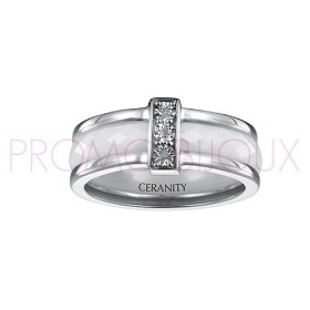 Bague Céramique et Diamants - Céramique Facettée-
